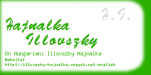 hajnalka illovszky business card